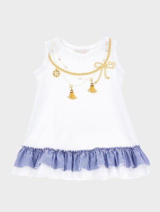 Біла футболка MONNALISA: фото - Invogue