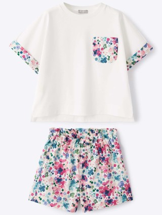 Розовые футболка, шорты IL GUFO: фото 1 - Invogue