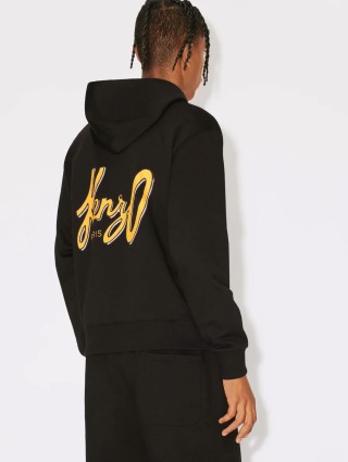 Чорне худі KENZO на флісі з логотипом KENZO Archive: фото 2 - Invogue