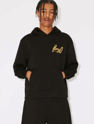 Чорне худі KENZO на флісі з логотипом KENZO Archive: фото 1 - Invogue