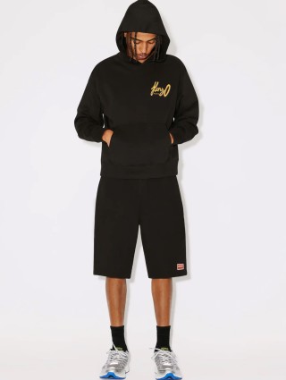 Чорне худі KENZO на флісі з логотипом KENZO Archive: фото 5 - Invogue