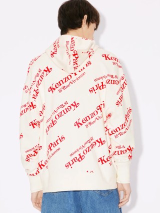 Белое худи KENZO с принтом: фото 2 - Invogue