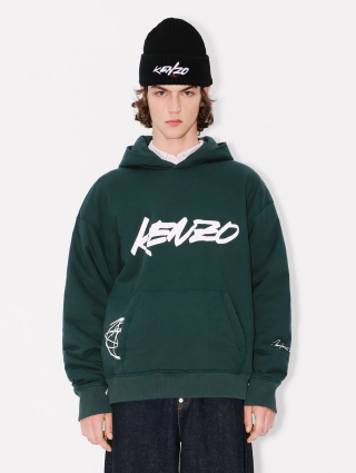Зелене худі KENZO з бавовни: фото 2 - Invogue