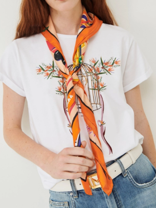 Оранжевый платок MARELLA: фото 3 - Invogue