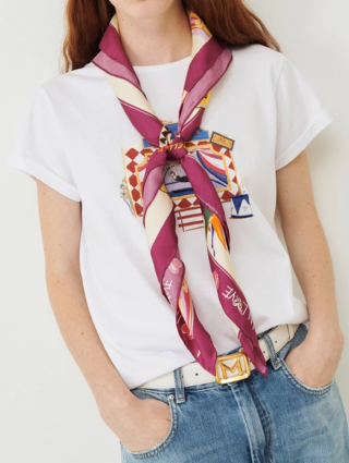 Розовый платок MARELLA: фото 3 - Invogue