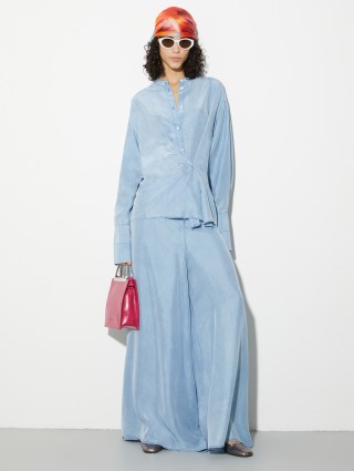 Голубой платок MAX&CO шелковый: фото 1 - Invogue