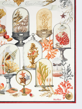 Платок с принтом Max Mara из шелкового твила: фото 1 - Invogue