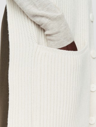 Білий кардиган Joseph з вовни, шовку та кашеміру: фото 4 - Invogue