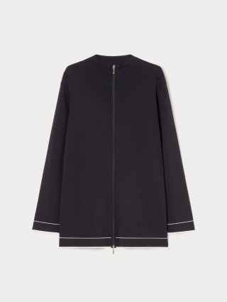 Темно-синій кардиган Marina Rinaldi з віскозного трикотажу: фото - Invogue