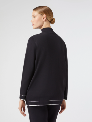 Темно-синій кардиган Marina Rinaldi з віскозного трикотажу: фото 3 - Invogue