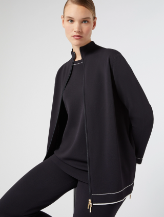 Темно-синій кардиган Marina Rinaldi з віскозного трикотажу: фото 4 - Invogue