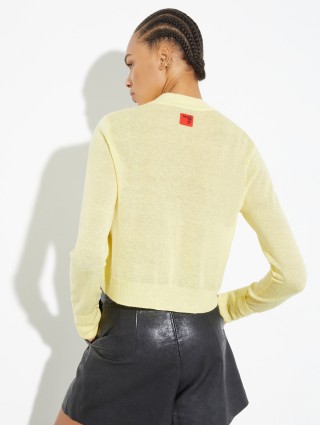 Желтый кардиган MAX&CO из смеси шерсти и альпаки: фото 3 - Invogue