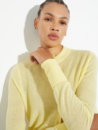 Желтый кардиган MAX&CO из смеси шерсти и альпаки: фото 4 - Invogue