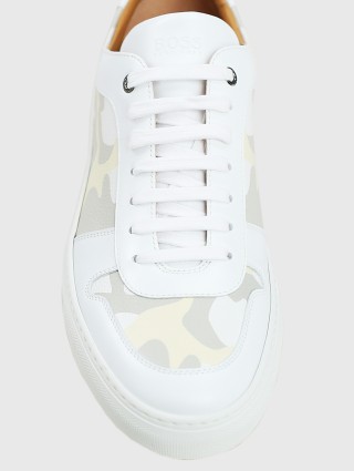 Белые кеды BOSS: фото 4 - Invogue