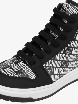 Разноцветные  кеды moschino из кожи MOSCHINO KIDS: фото 3 - Invogue