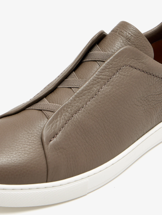 Сірі кеди ZEGNA шкіряні: фото 4 - Invogue