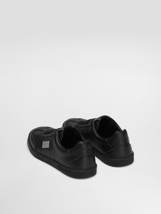 Чёрные кеды DOLCE&GABBANA KIDS из кожи: фото 3 - Invogue