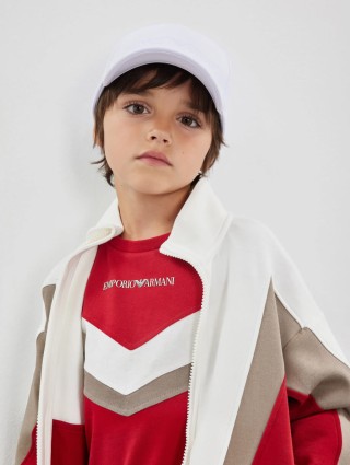 Біла кепка EMPORIO ARMANI KIDS : фото 2 - Invogue