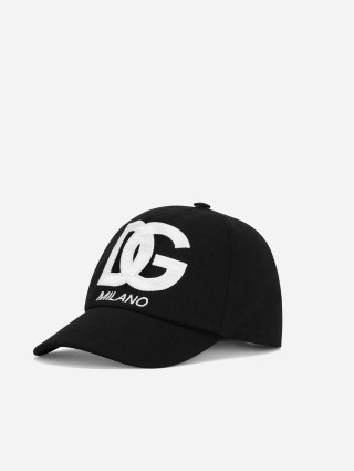 Чорна кепка DOLCE&GABBANA з вишивкою логотипа: фото - Invogue