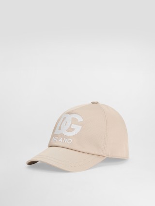 Бежева кепка DOLCE&GABBANA з контрастним логотипом: фото - Invogue