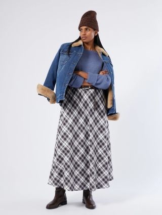 Темно-коричнева кепка MARINA RINALDI з акрилу: фото 1 - Invogue