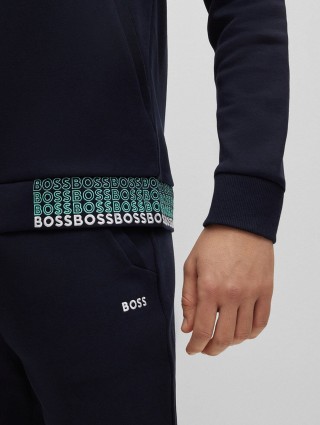 Тёмно-синяя кофта спорт BOSS: фото 4 - Invogue