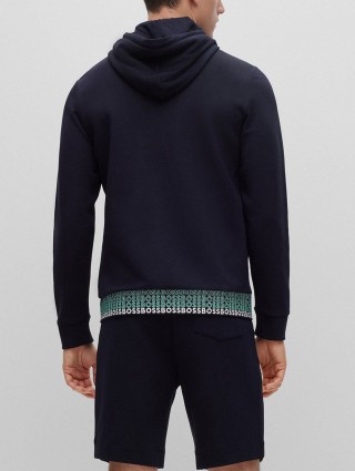 Тёмно-синяя кофта спорт BOSS: фото 3 - Invogue