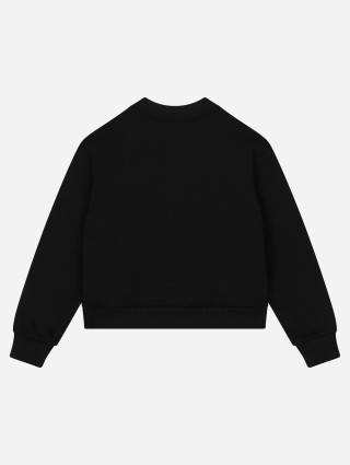 Чорний світшот DOLCE&GABBANA з логотипом oversize fit: фото 2 - Invogue