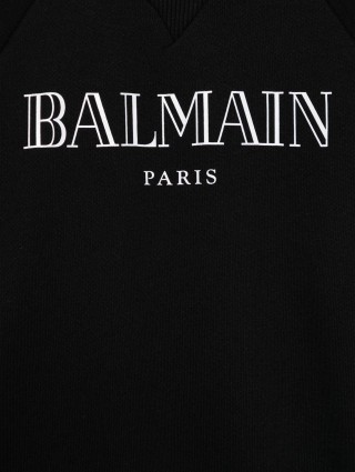 Чорний світшот BALMAIN з логотипом: фото 2 - Invogue