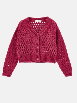 Лиловий кардиган MONNALISA на ґудзиках: фото - Invogue