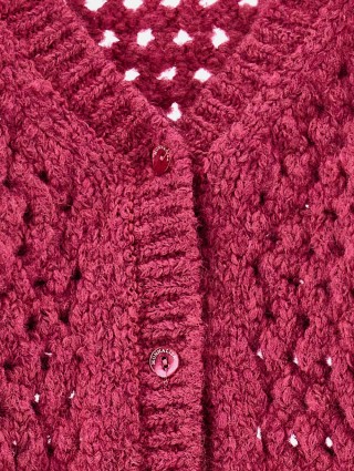 Лиловий кардиган MONNALISA на ґудзиках: фото 4 - Invogue