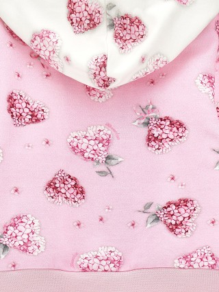 Рожеве худі MONNALISA з квітковим принтом: фото 3 - Invogue