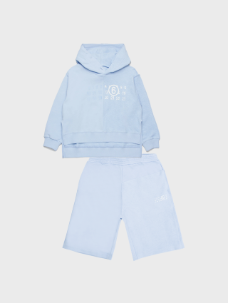 Чорний костюм MM6 MAISON MARGIELA KIDS бавовняний: фото - Invogue