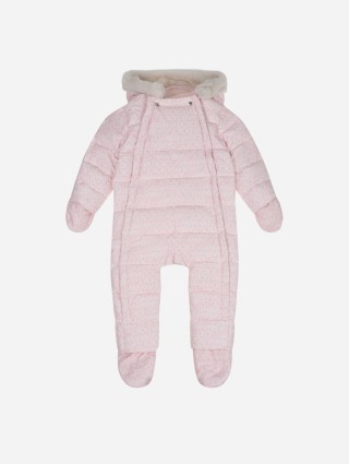 Рожевий зимовий комбінезон DOLCE&GABBANA стьобаний з капюшоном: фото - Invogue