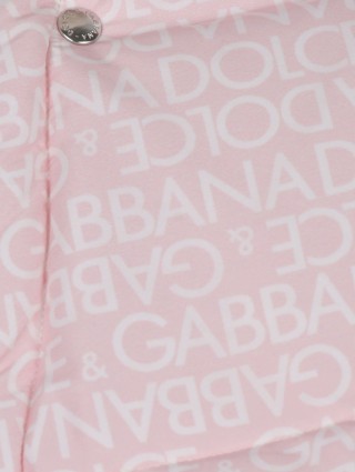 Рожевий зимовий комбінезон DOLCE&GABBANA стьобаний з капюшоном: фото 2 - Invogue