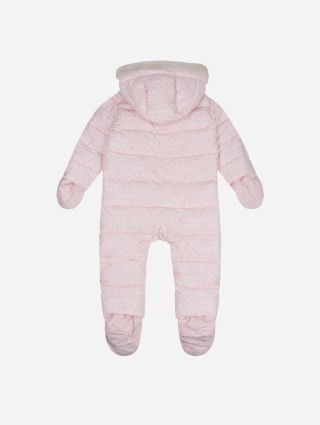 Рожевий зимовий комбінезон DOLCE&GABBANA стьобаний з капюшоном: фото 1 - Invogue