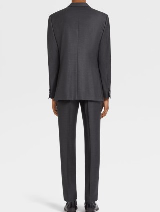Сірий костюм Zegna з оригінальної вовни Trofeo™: фото 2 - Invogue