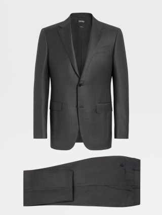 Сірий костюм Zegna з оригінальної вовни Trofeo™: фото - Invogue