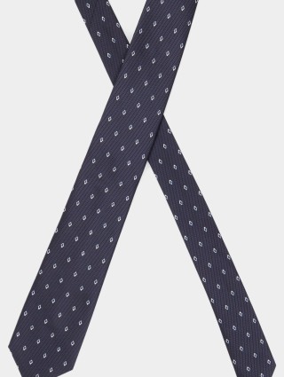 Тёмно-синий галстук BOSS: фото 3 - Invogue