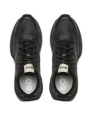 Чёрные кроссовки BOSS: фото 3 - Invogue