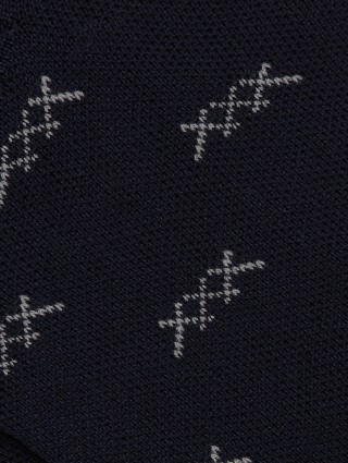 Темно-сині спортивні шкарпетки Zegna вкороченого крою в принт: фото 2 - Invogue