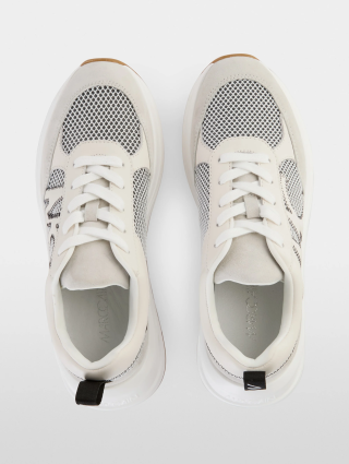 Белые кроссовки MARC CAIN из смеси кожи: фото 4 - Invogue