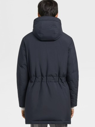 Темно-синя куртка ZEGNA зі знімним капюшоном: фото 2 - Invogue