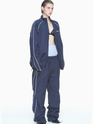 Синяя куртка PUSHBUTTON свободного кроя: фото 2 - Invogue