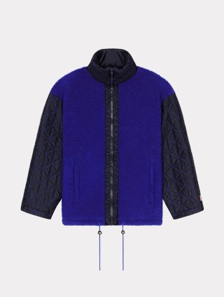 Синяя куртка KENZO на молнии с логотипом: фото - Invogue