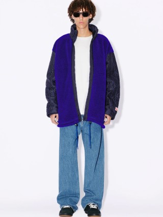 Синяя куртка KENZO на молнии с логотипом: фото 6 - Invogue