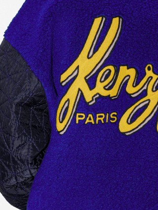 Синяя куртка KENZO на молнии с логотипом: фото 3 - Invogue