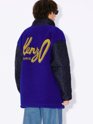 Синяя куртка KENZO на молнии с логотипом: фото 2 - Invogue