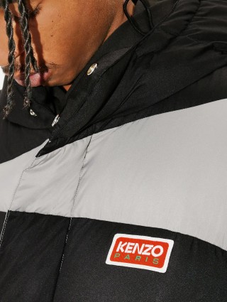 Парка KENZO з капюшоном з двокольоровим візернуком: фото 4 - Invogue