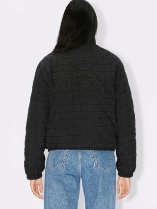 Чорний пуховик KENZO з прихованим капюшоном: фото 2 - Invogue